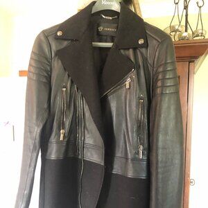 Mens size 46 Versace Leather/Wool jacket